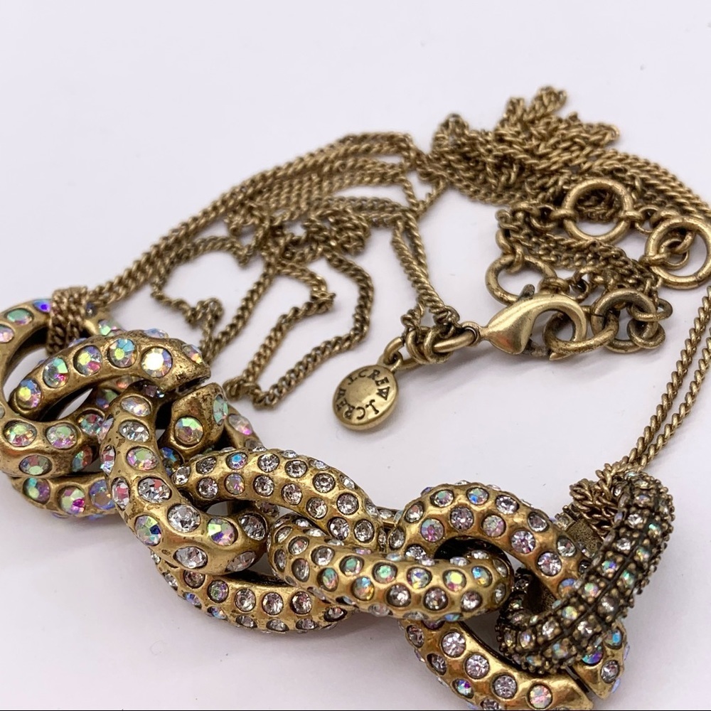 J. Crew Iridescent Pave Links Necklace